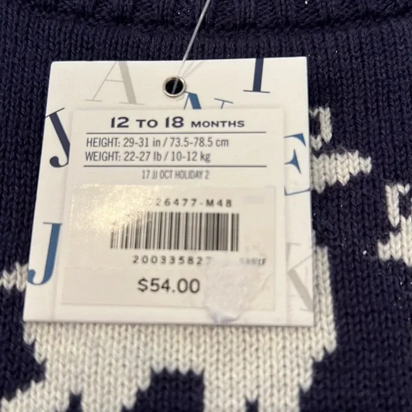 Janie and Jack Crewneck Sweater NWT - Picture 5 of 6